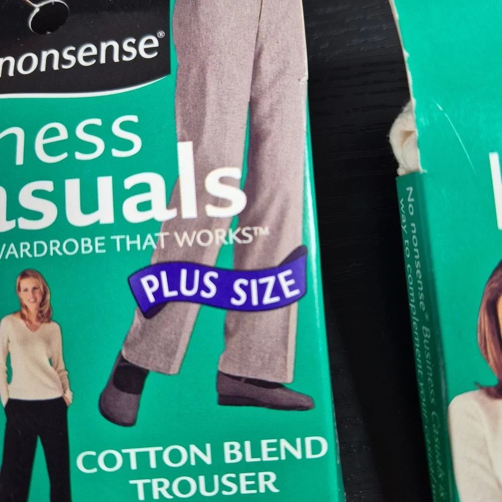 No Nonsense Business Casuals Plus Size Trouser Socks Ivory Cotton Blend 2 Pair
